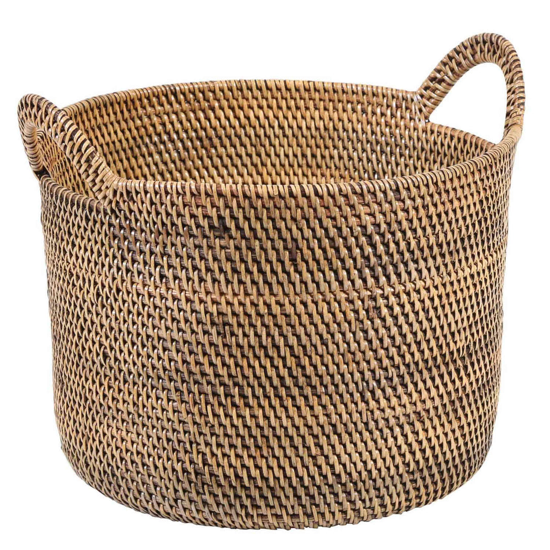 Rattan Korb Elie Braun mit Henkel