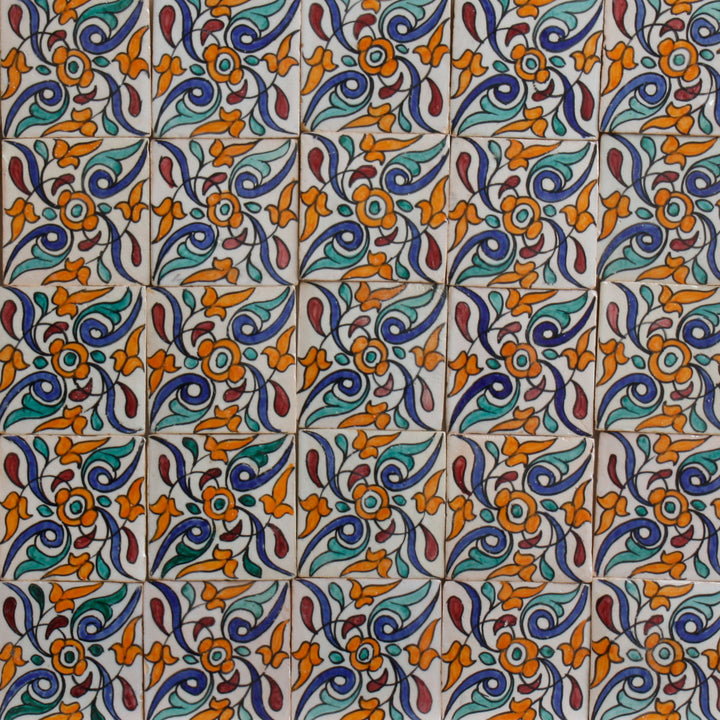 Handbemalte Fliese – Bohemian Ornament
