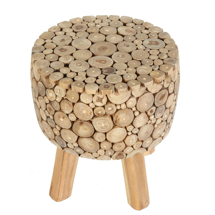 Teak Holz Hocker Samira