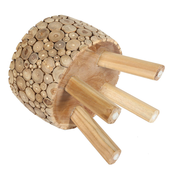 Teak Holz Hocker Samira