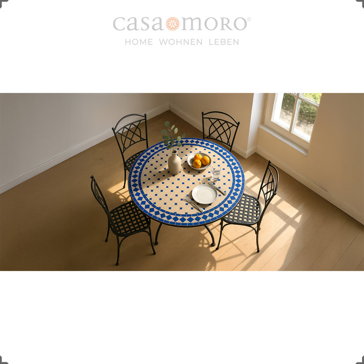 Mediterraner Mosaiktisch für Garten & Terrasse