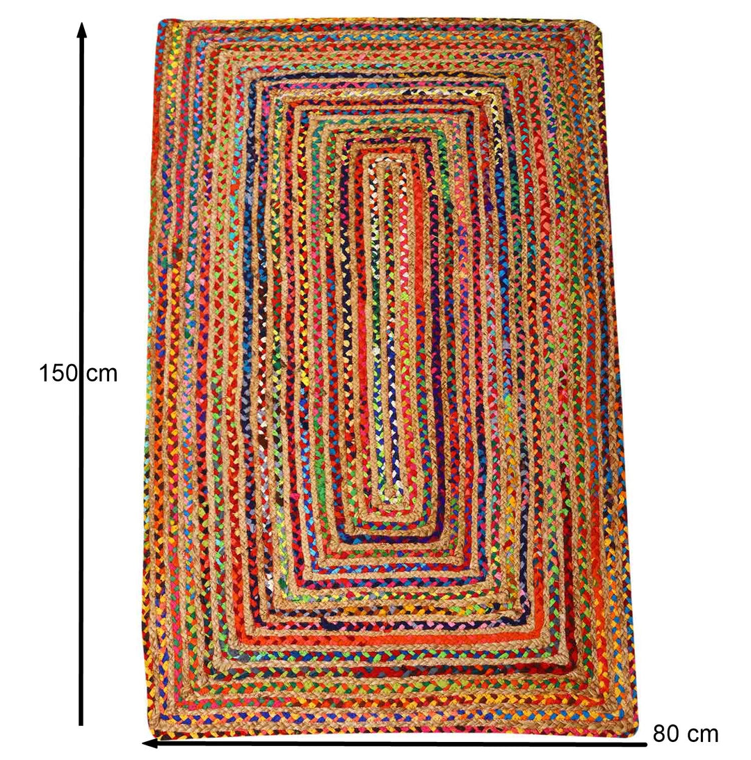Jute Teppich Esha bunt