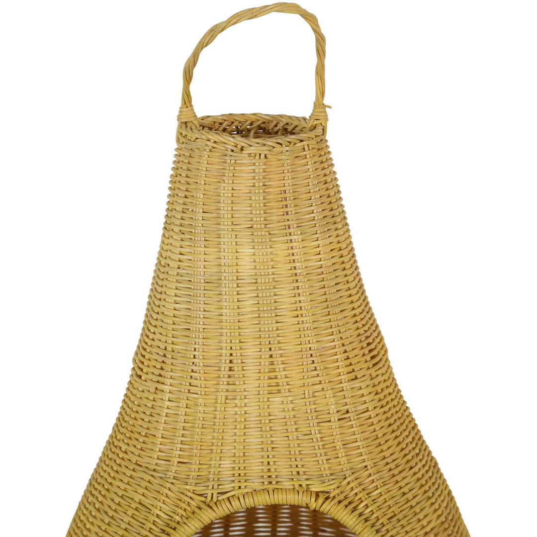 Rattan Katzenhaus TIPI mit Kissen 40x62 cm