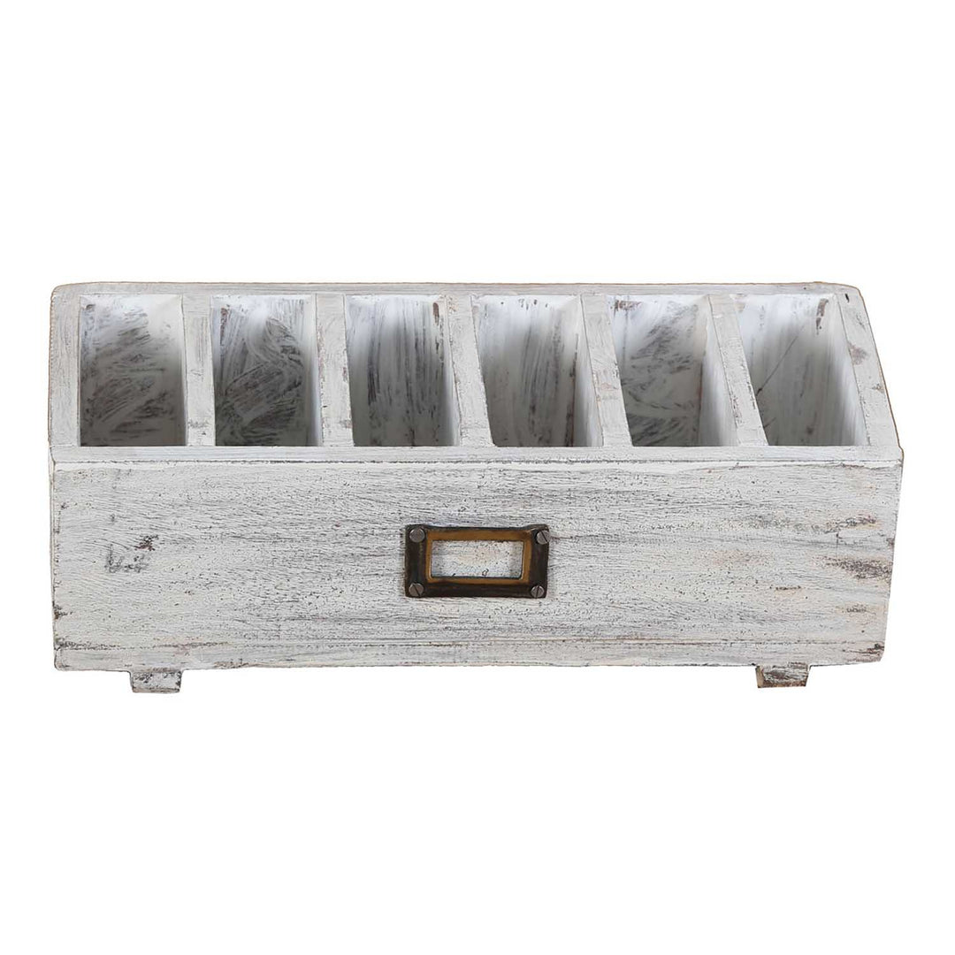 Schreibtisch Organizer mit 6 Fächern – Weiß