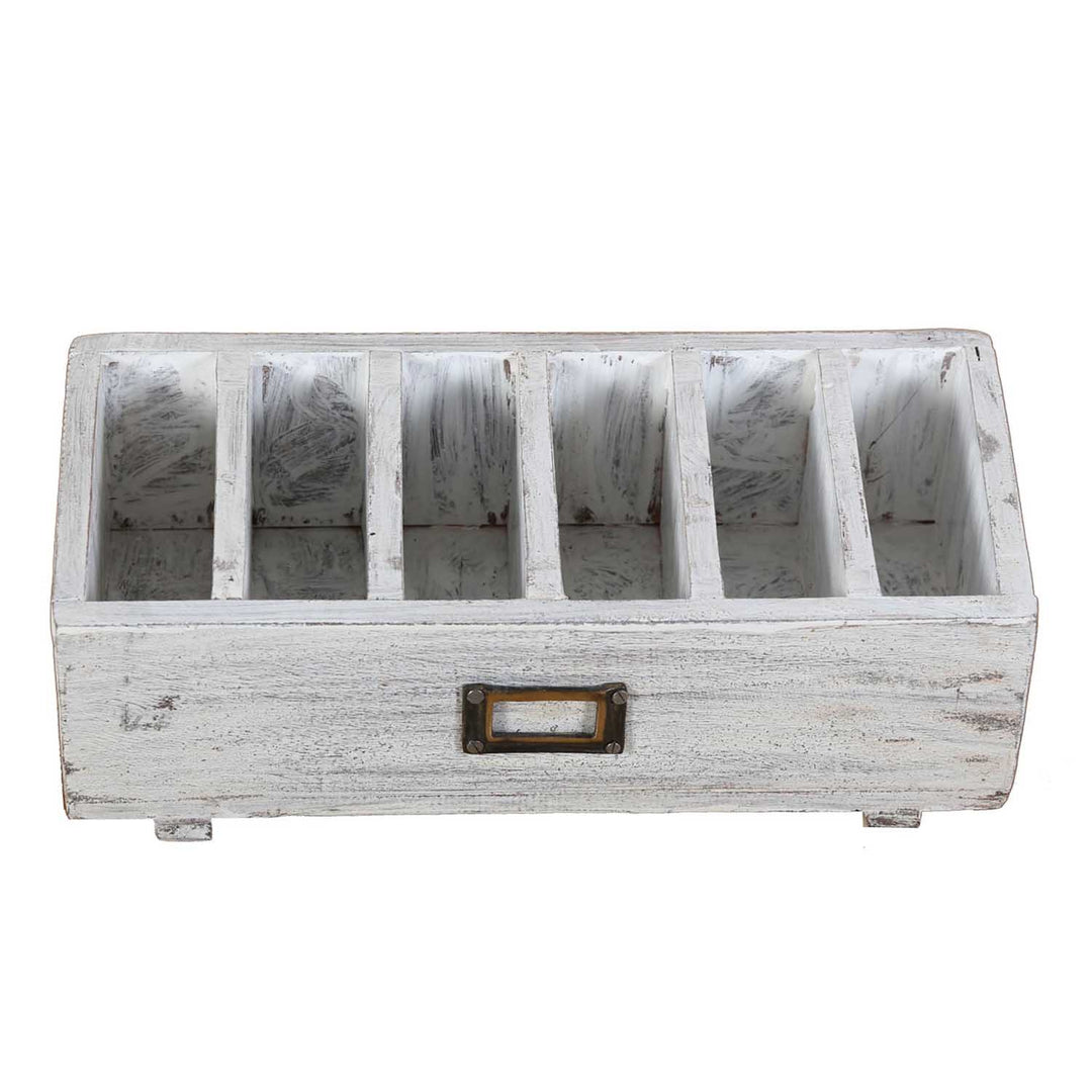 Schreibtisch Organizer mit 6 Fächern – Weiß