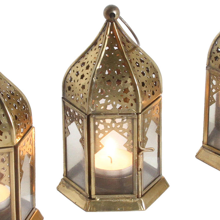 Orientalische Glas-Windlichter Nael Transparent 4er Set