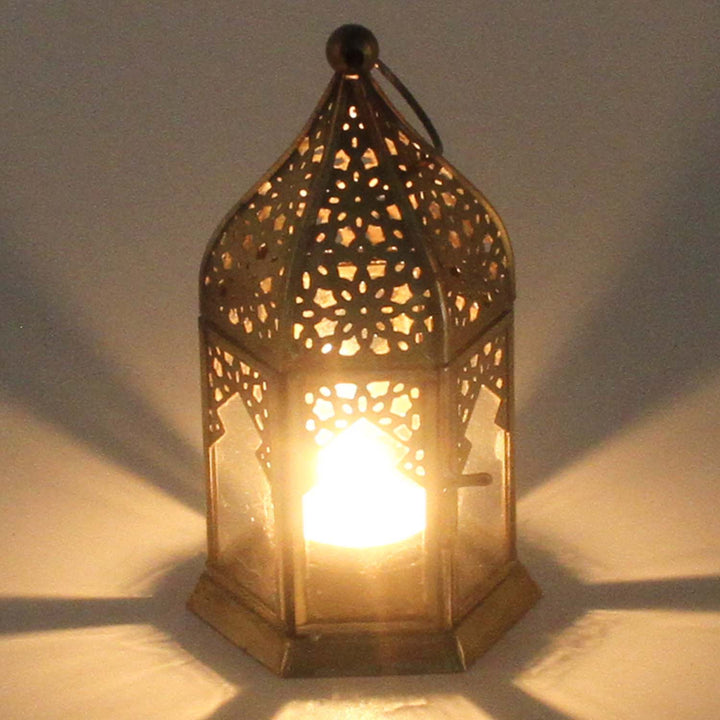 Orientalische Glas-Windlichter Nael Transparent 4er Set