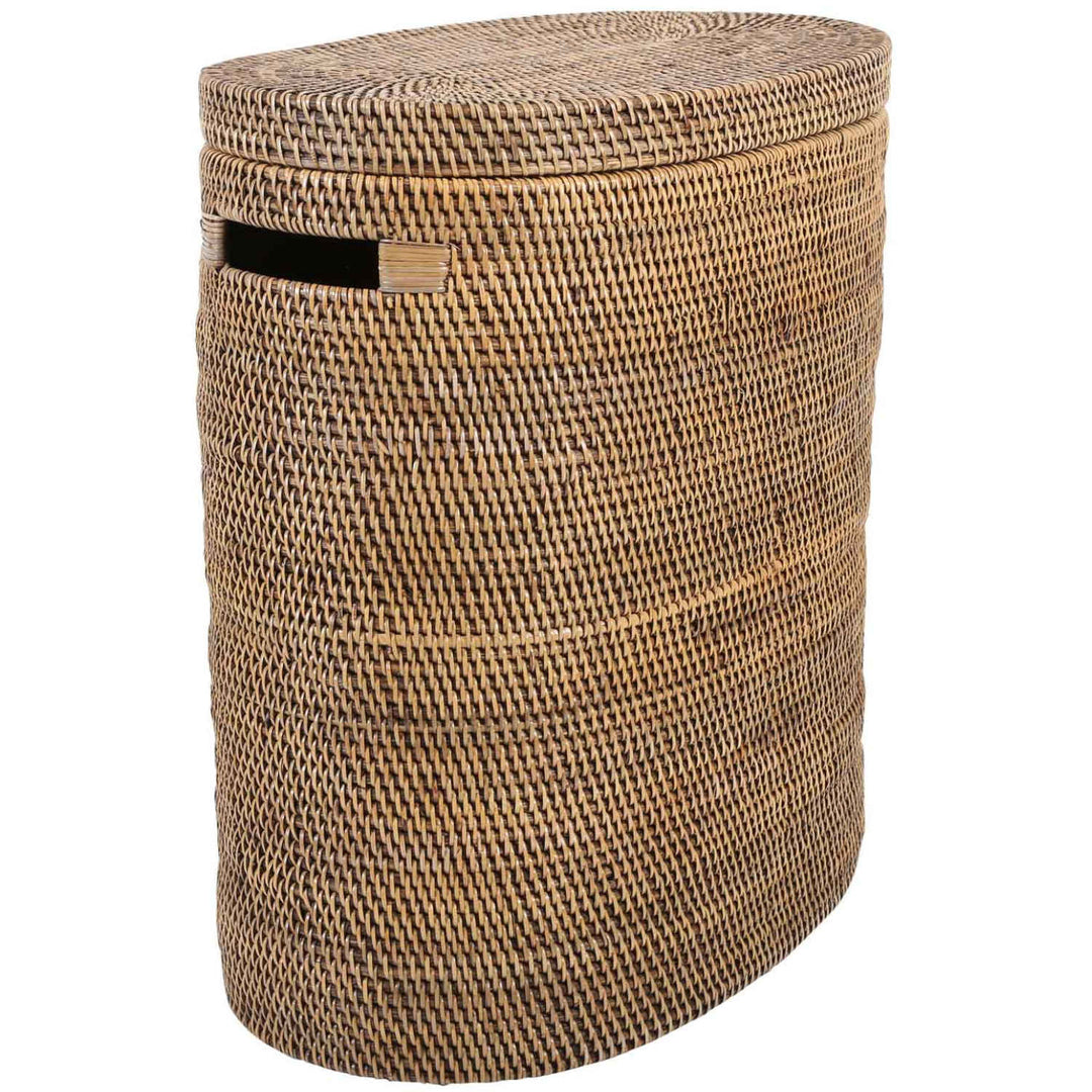 Rattan Wäschekorb Ela mit Deckel