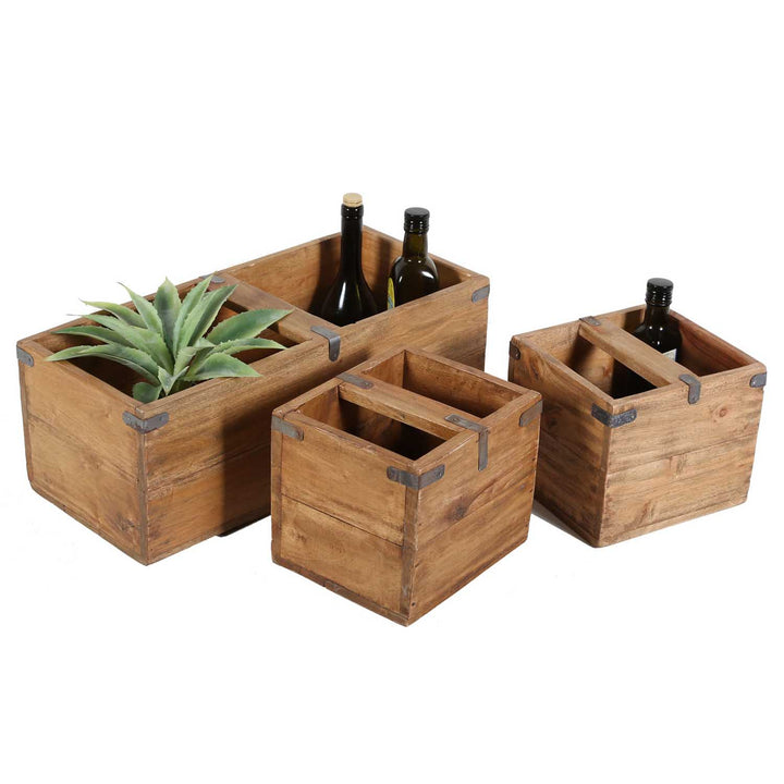 Teak Holzbox Enzo 3er Set