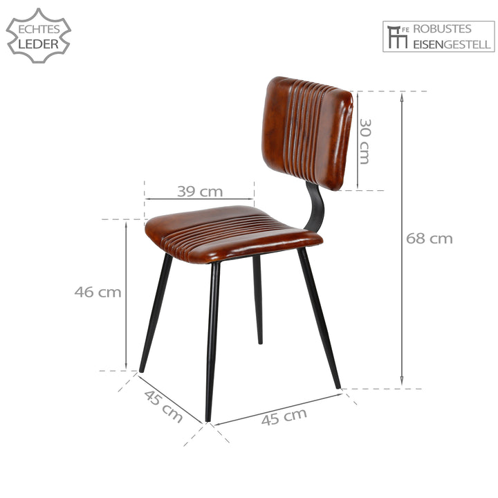 Esszimmerstühle Braun Leder