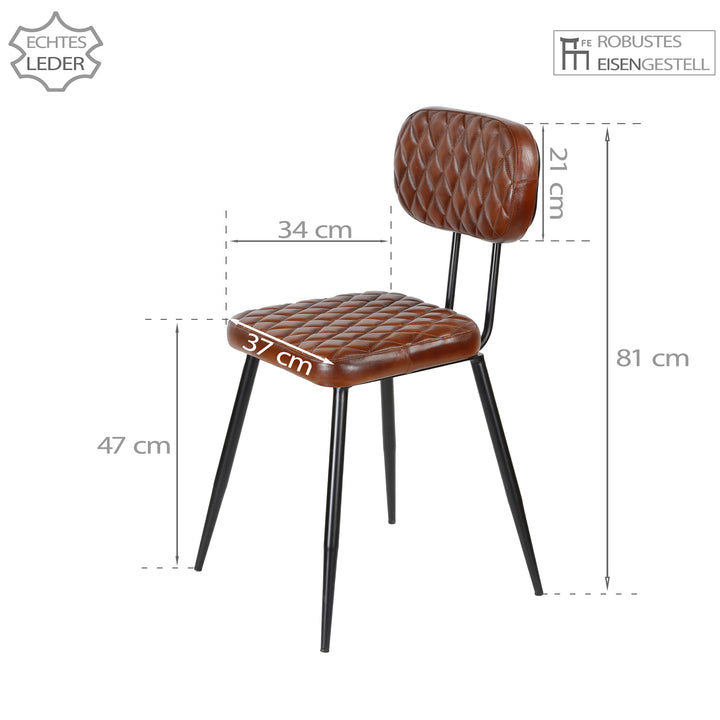 Esszimmerstühle Braun Leder