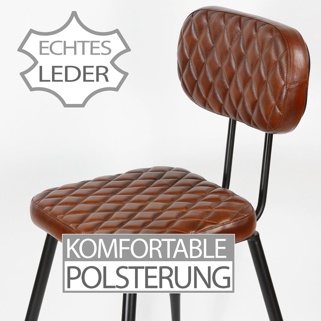 Esszimmerstühle Braun Leder
