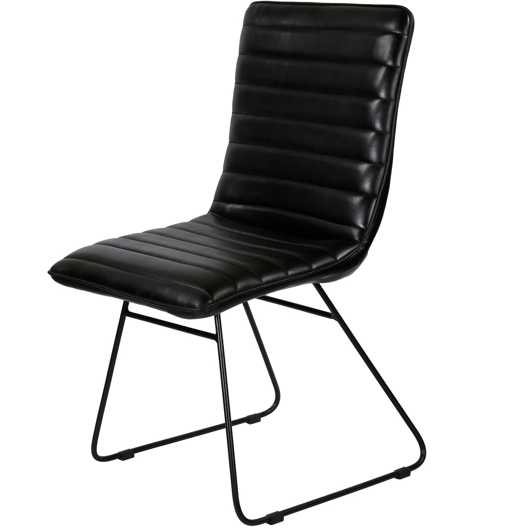Esszimmerstuhl Leder Schwarz