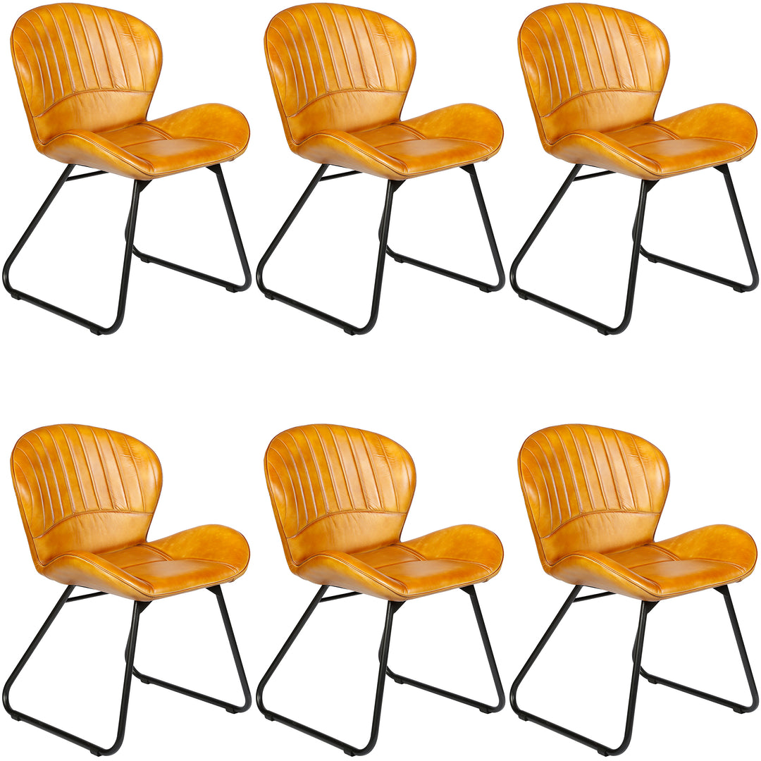 Esszimmerstuhl Leder Cognac Braun