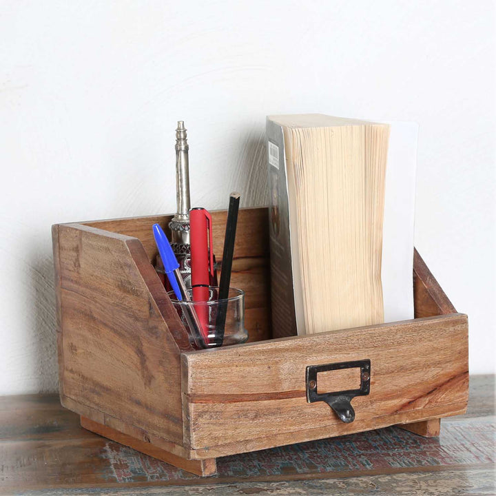 Schreibtisch Organizer – Teakholz