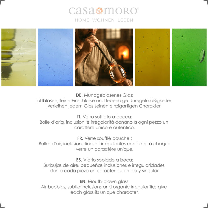 Cocktailgläser in marokkanischem Stil – blaues mundgeblasenes Glas mit rustikalem Charme