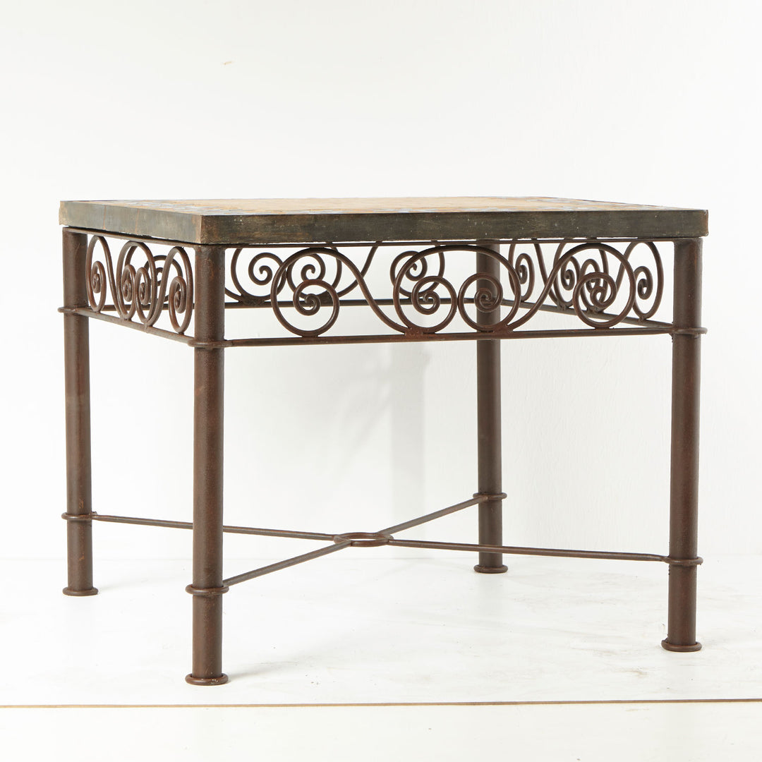 Couch-Mosaiktisch 60x60 Bordeaux-Raute