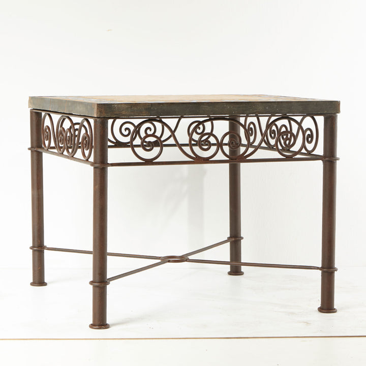 Couch-Mosaiktisch 60x60 Bordeaux-Raute