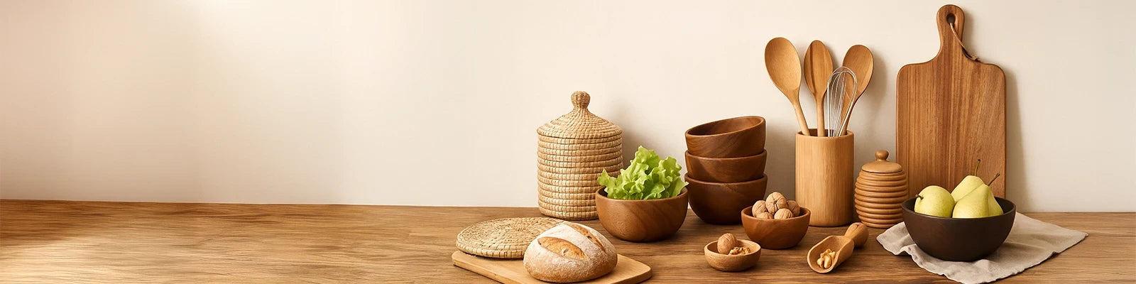 Haushalt & Küche – entdecke Küchenzubehör, Holzobjekte & Aufbewahrungslösungen aus natürlichen Materialien für ein Zuhause mit Seele