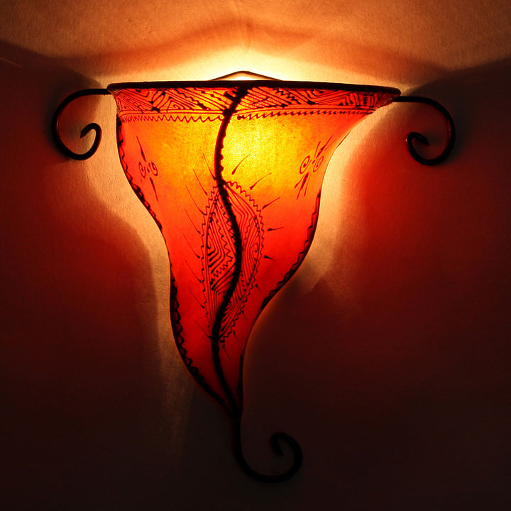 Henna-Wandlampe Nouna Orange