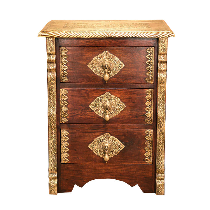 Orientalische Kommode – Holzkommode mit 3 Schubladen
