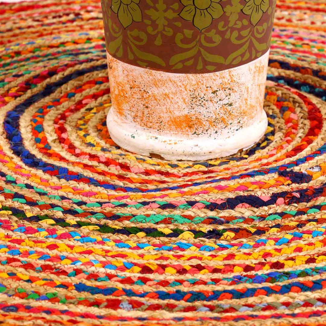 Jute Teppich Tamani bunt