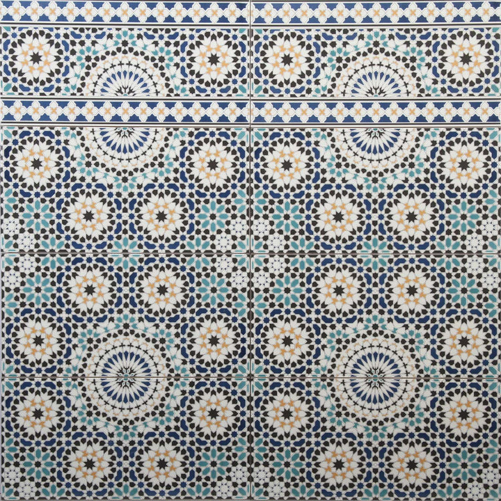 Marokkanische Wandfliesen 50x25 cm – Mosaikmuster