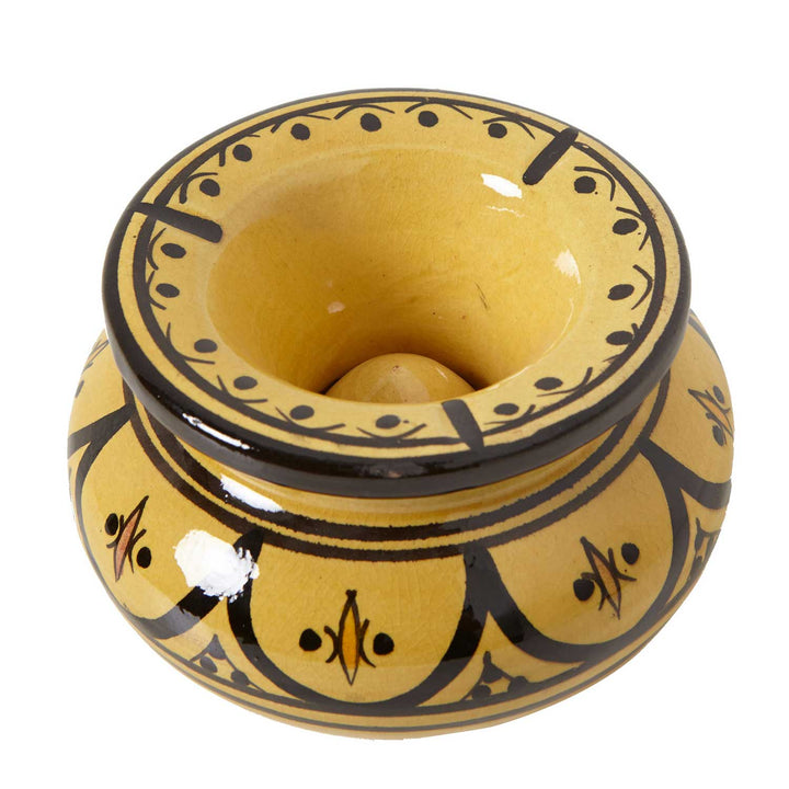 Keramik Aschenbecher gelb