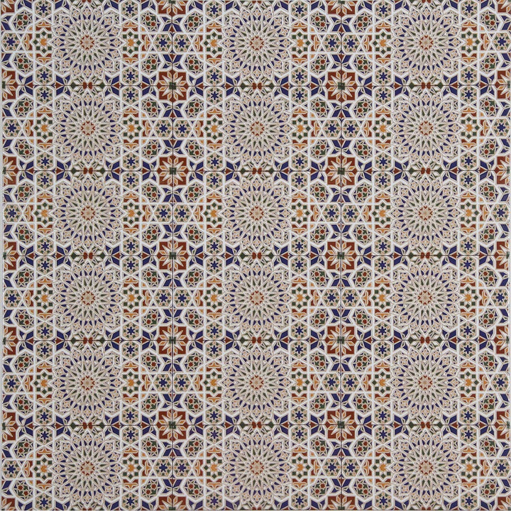 Marokkanische Wandfliesen 30x15 cm – Stern-Mosaik