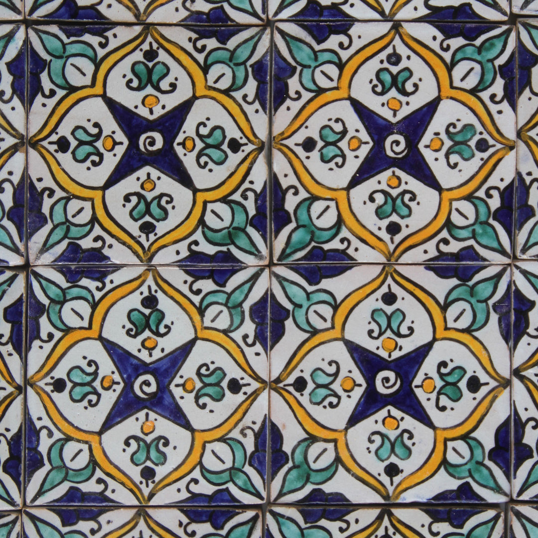 Handbemalte Fliese – Mediterranes Boho
