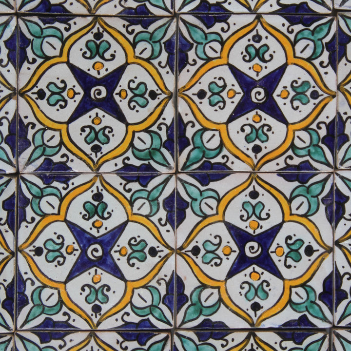 Handbemalte Fliese – Mediterranes Boho