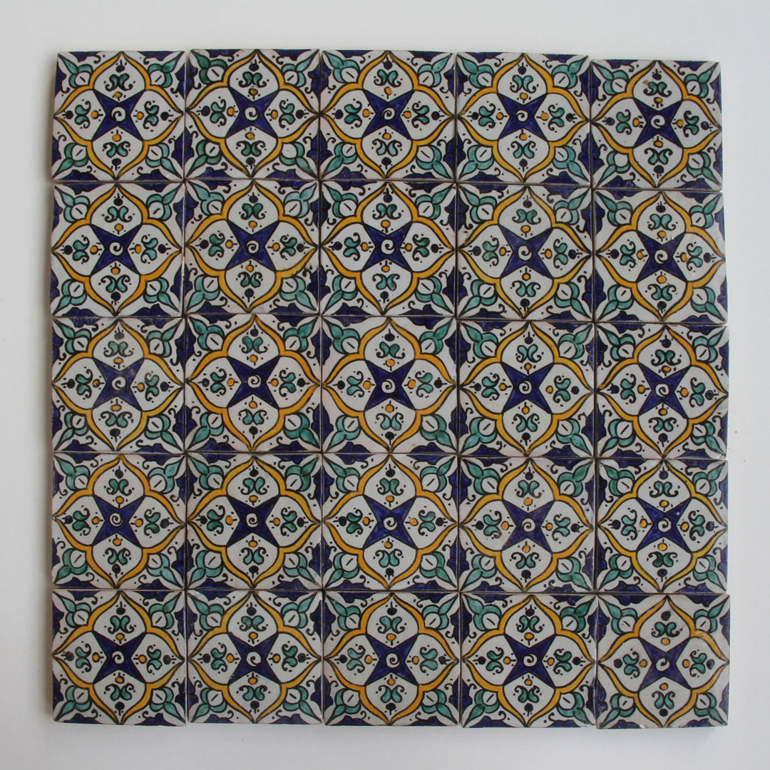 Handbemalte Fliese – Mediterranes Boho