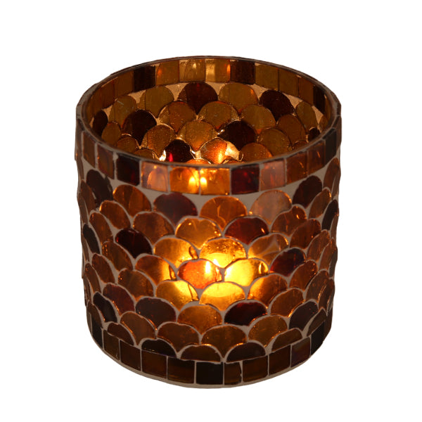 Orientalisches Mosaik Windlicht Athen Gelb