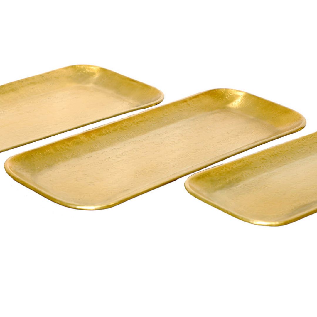Orientalisches Tablett Valomi 3er Set Gold