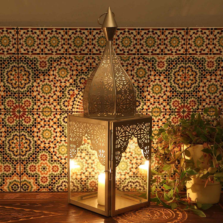 Orientalisches Windlicht Modena Silber L&M