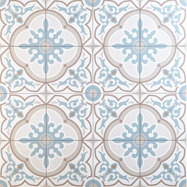 Zementoptik Fliesen Grau-Blau  – 20x20 cm
