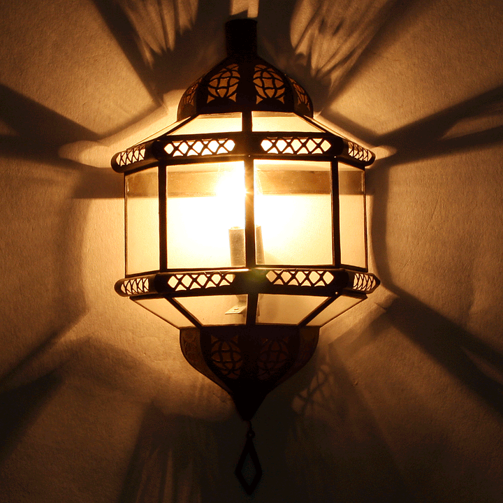 Wandlampe aus Marokko Trombi transparent