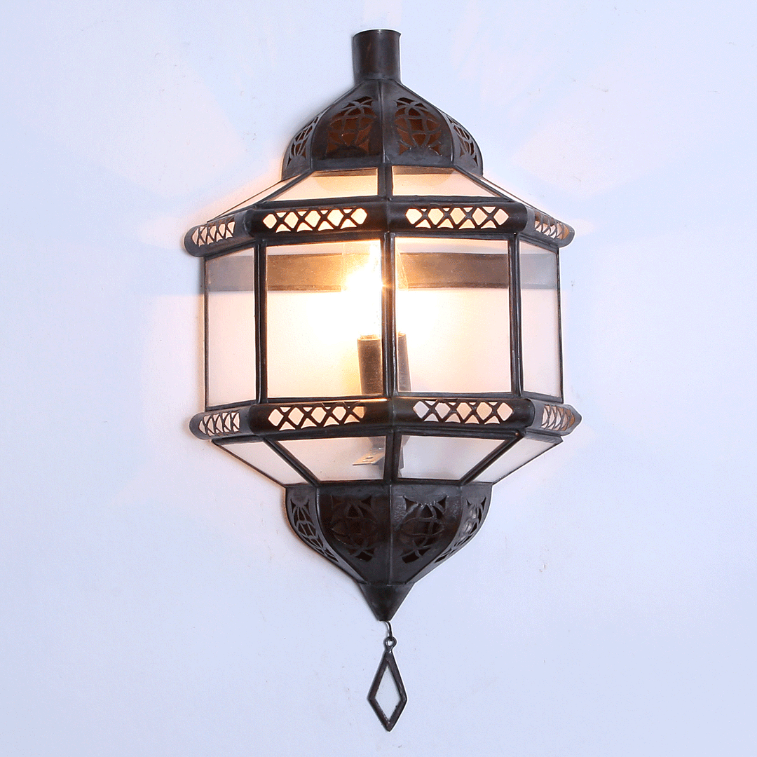 Wandlampe aus Marokko Trombi transparent